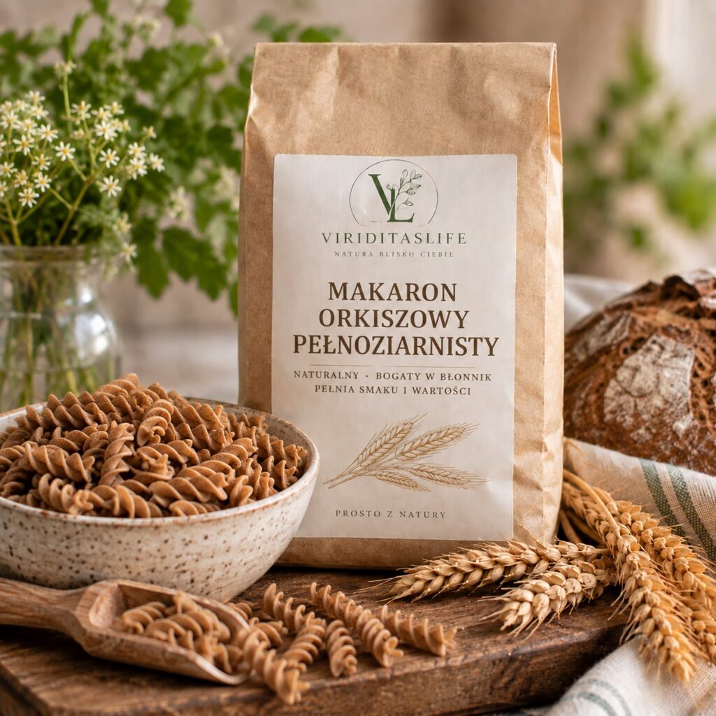 makaron orkiszowy pełnoziarnisty